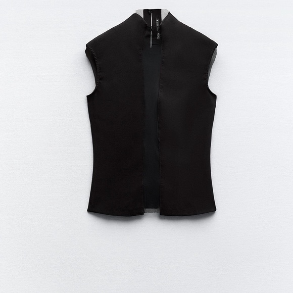 Zara Tops - Zara COMBINATION TULLE TOP